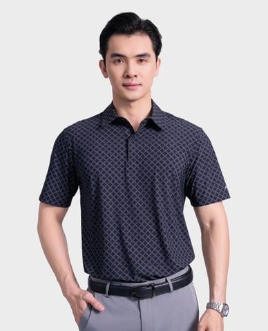  ARISTINO BUSINESS - Áo polo nam cổ bẻ tay ngắn sọc caro 