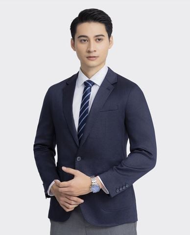 ARISTINO BUSINESS - Áo khoác blazer nam cổ ve tay dài Ramie 