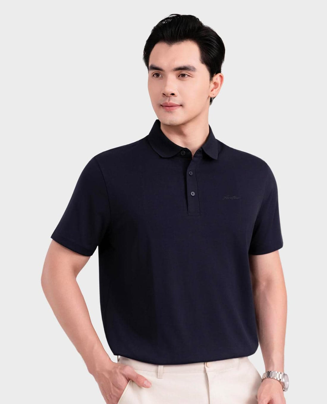 ARISTINO BUSINESS - Áo polo nam cổ bẻ tay ngắn tối giản