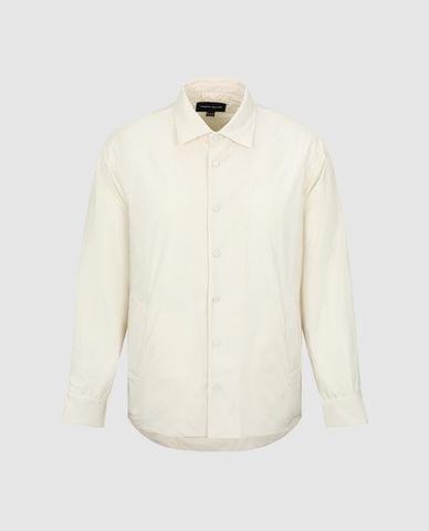  URBAN REVIVO - Áo khoác sơ mi nam cổ bẻ tay dài phom suông 