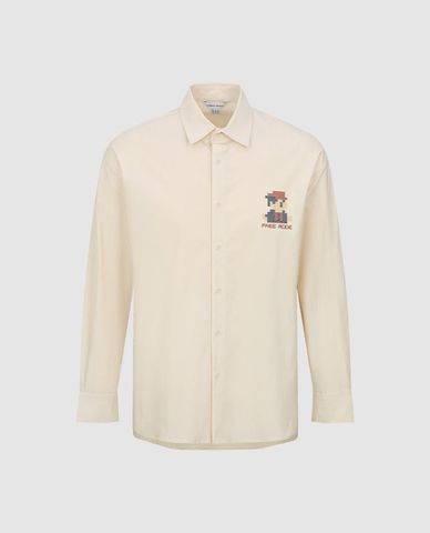  URBAN REVIVO - Áo sơ mi nam tay dài in hình pixel 