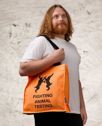  LUSH - Túi tote Fighting Animal Testing Fluoro Orange 