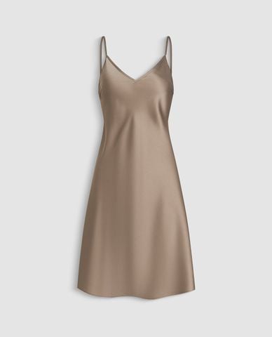  MISAKI - Đầm ngắn nữ mặc nhà hai dây latin trơn 