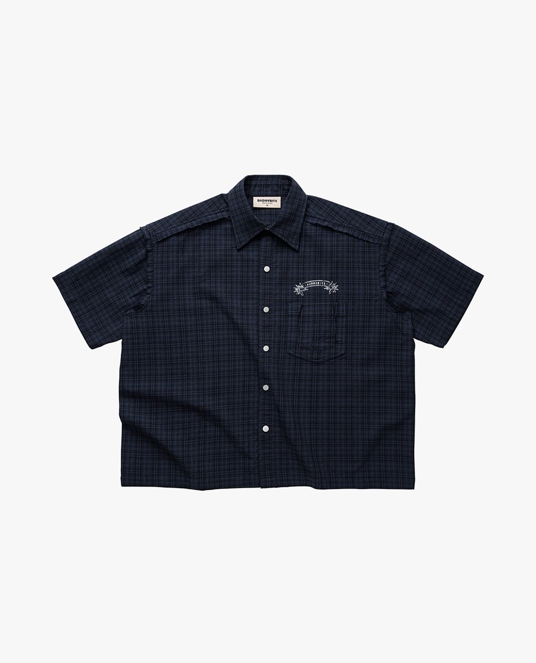 BAD HABITS - Áo sơ mi unisex tay ngắn phom boxy Abyss