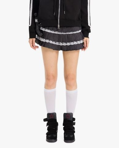  BAD RABBIT CLUB - Chân váy xếp tầng mini Noir Rabbit 
