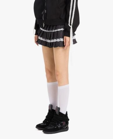  BAD RABBIT CLUB - Chân váy xếp tầng mini Noir Rabbit 