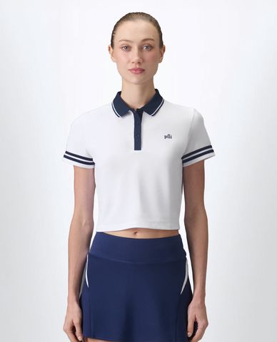  PILI - Áo polo nữ tay ngắn phom croptop 