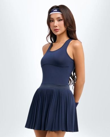  PILI - Đầm thể thao mini sát nách xếp li 