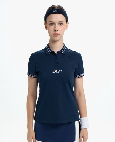  PILI - Áo polo nữ cổ bẻ tay ngắn phối viền 