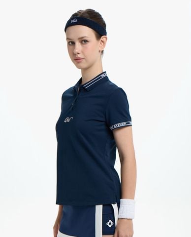  PILI - Áo polo nữ cổ bẻ tay ngắn phối viền 