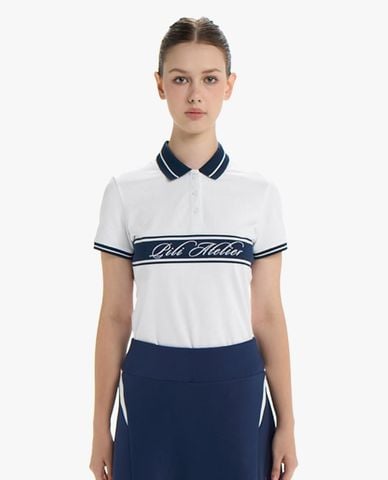  PILI - Áo polo nữ cổ bẻ tay ngắn phối viền 