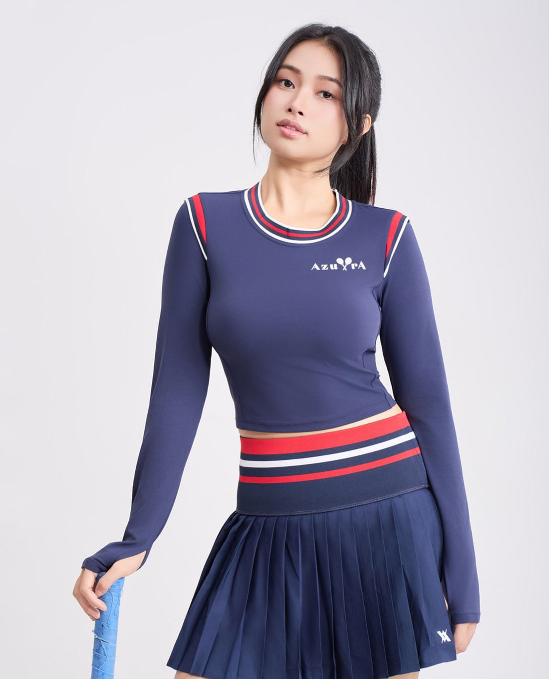 AZURA - Áo tập luyện nữ tay dài cổ tròn Riviera