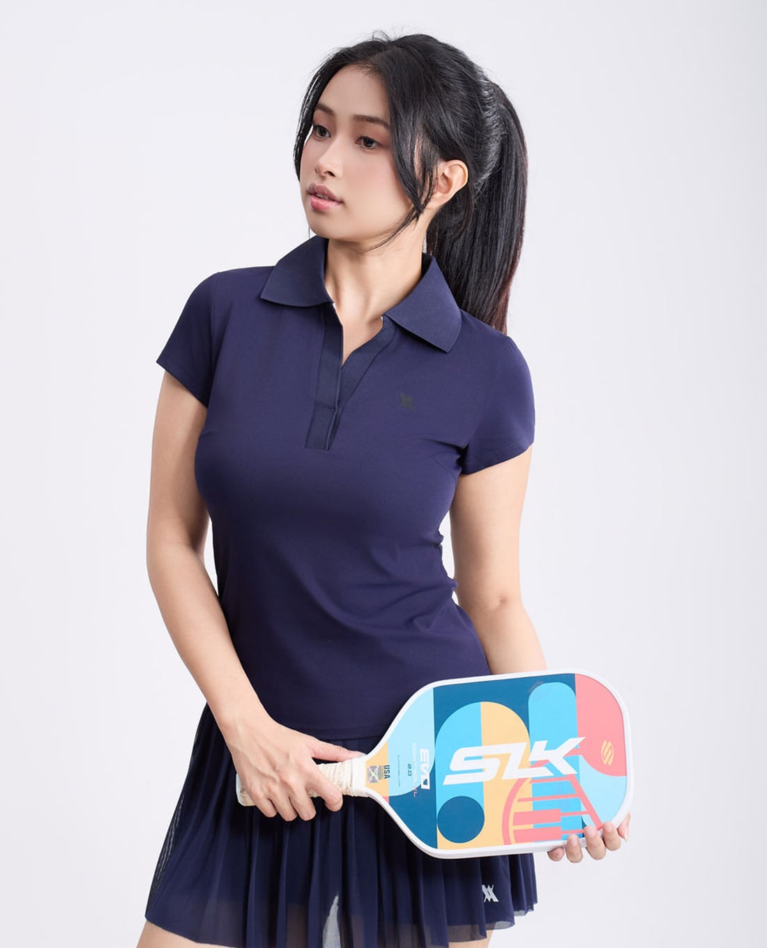 AZURA - Áo polo nữ tay ngắn cổ bẻ Sporty Chic