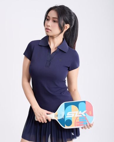  AZURA - Áo polo nữ tay ngắn cổ bẻ Sporty Chic 