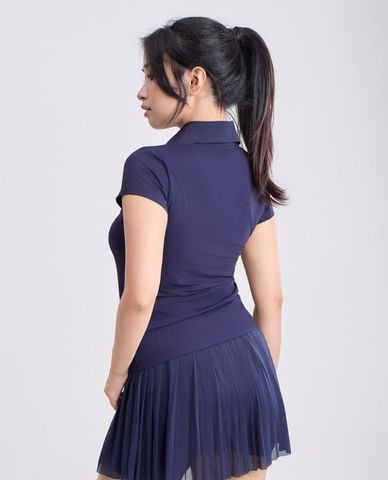  AZURA - Áo polo nữ tay ngắn cổ bẻ Sporty Chic 
