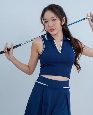  AZURA - Đồ tập tennis pickleball nữ cổ bẻ sát nách Kelly 