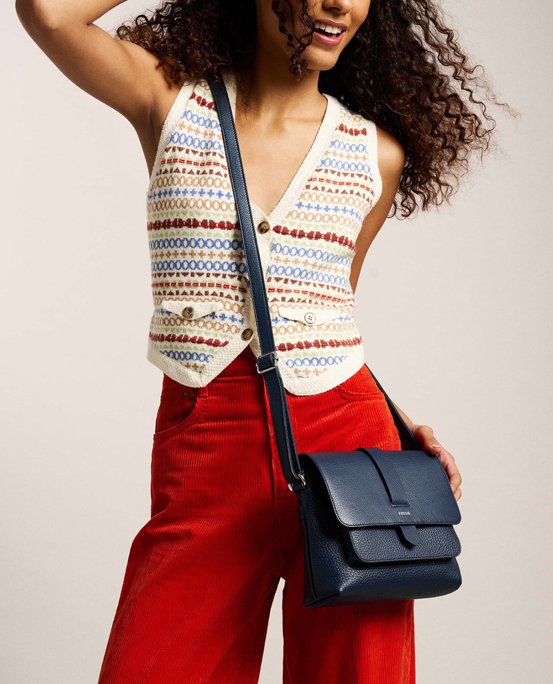 FOSSIL - Túi đeo chéo nữ phom chữ nhật Kinley