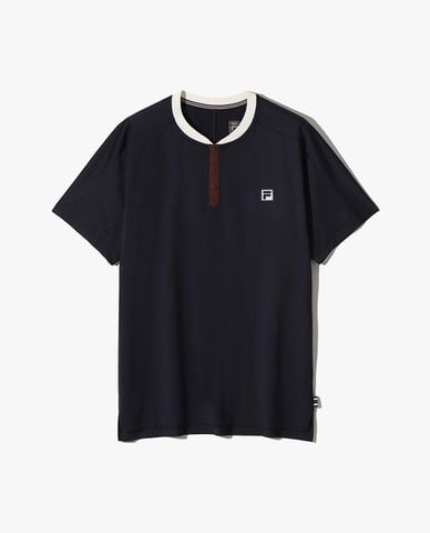  FILA - Áo thun unisex cổ tròn tay ngắn Henry 
