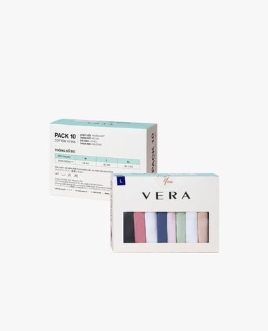  VERA - Combo 10 quần lót nữ cạp thấp Pack Love 