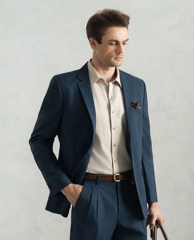  BEVERLY HILLS POLO CLUB - Áo khoác blazer nam thêu logo 