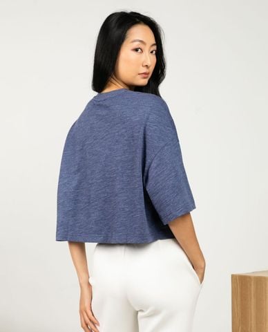  SKECHERS - Áo croptop nữ cổ V tay ngắn Authentic 