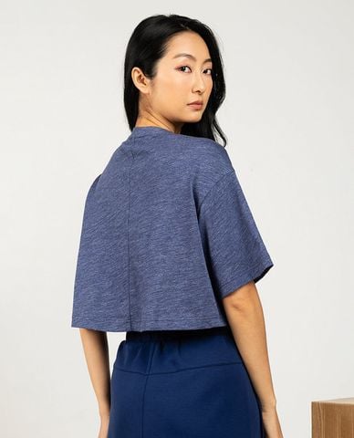  SKECHERS - Áo croptop nữ cổ tròn tay ngắn Authentic 