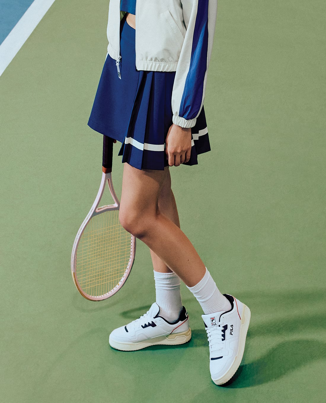 FILA - Chân váy xếp li mini Tennis Club
