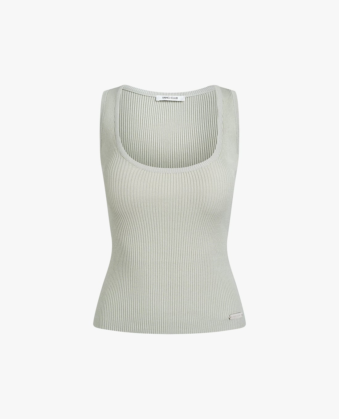 FANCì CLUB - Áo ba lỗ nữ dệt kim cổ vuông phom ôm