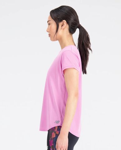  NEW BALANCE - Áo thun thể thao nữ cổ tròn tay ngắn 