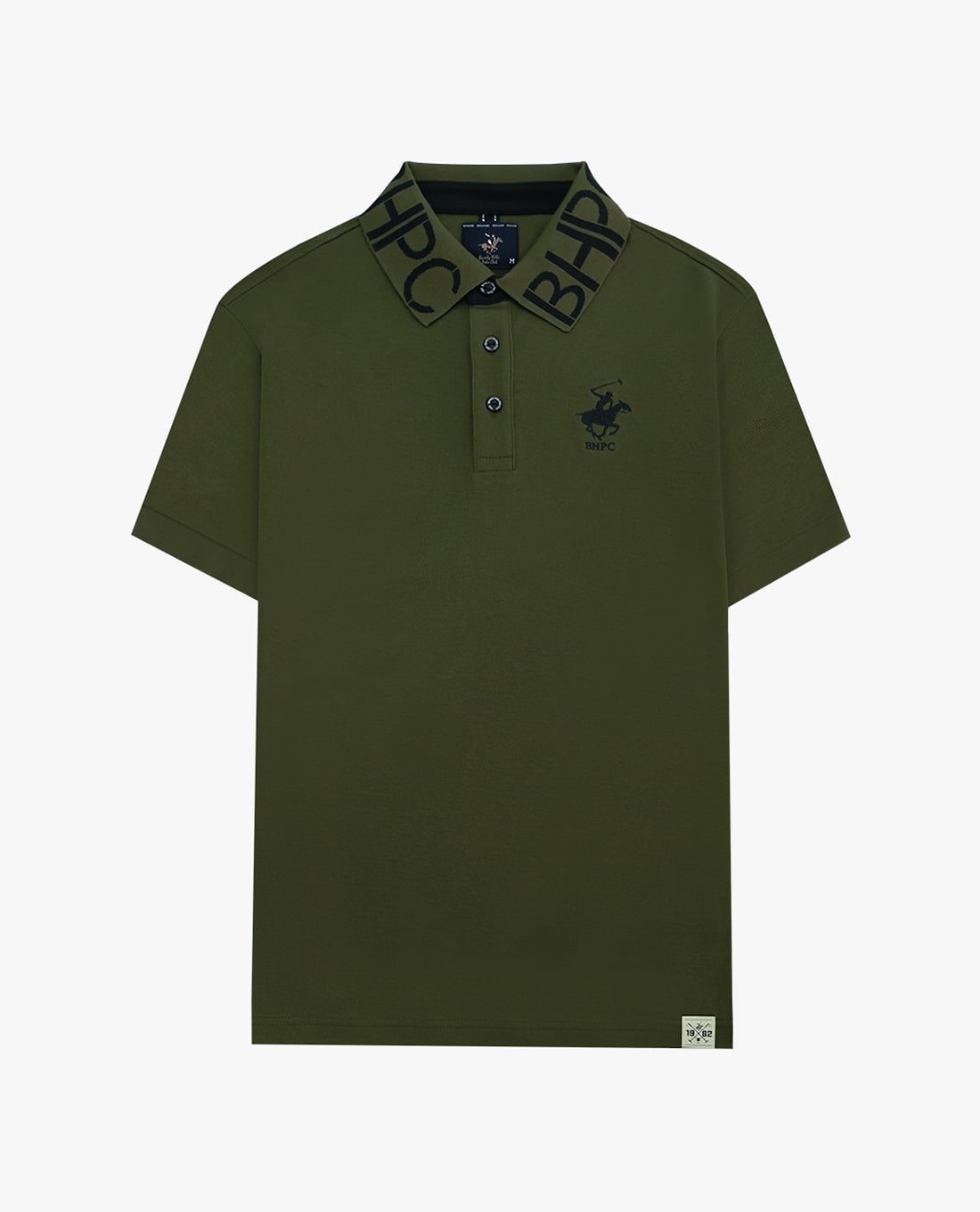 BEVERLY HILLS POLO CLUB - Áo polo nam cổ bẻ tay ngắn thêu logo