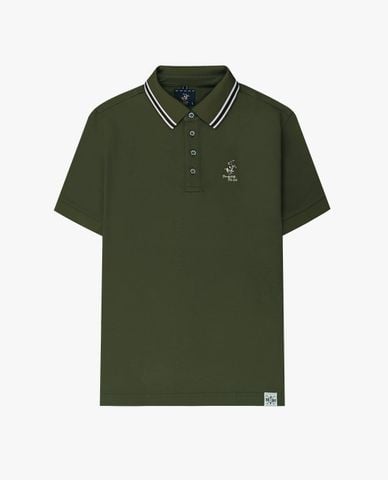  BEVERLY HILLS POLO CLUB - Áo polo nam cổ bẻ tay ngắn viền sọc 