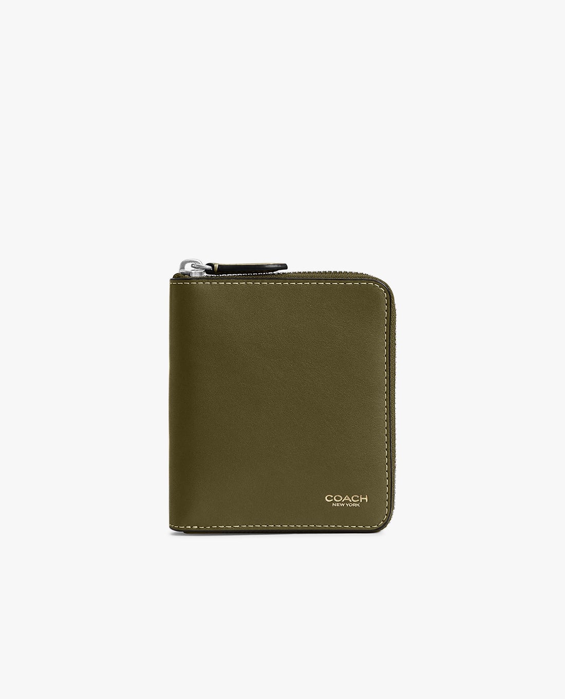 COACH - Ví nam dáng ngắn phối khóa zip