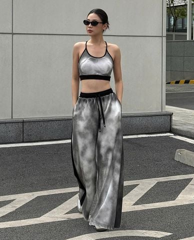  DEZUS - Set áo bra thể thao nữ và quần ống rộng Swany 