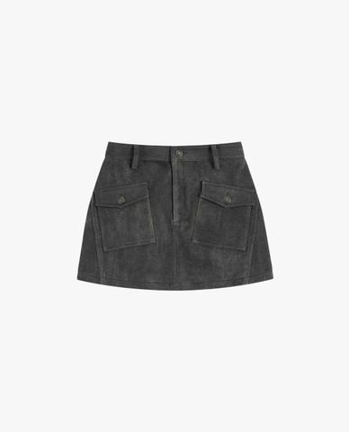  DEZUS - Chân váy denim mini phối túi Eclipse 