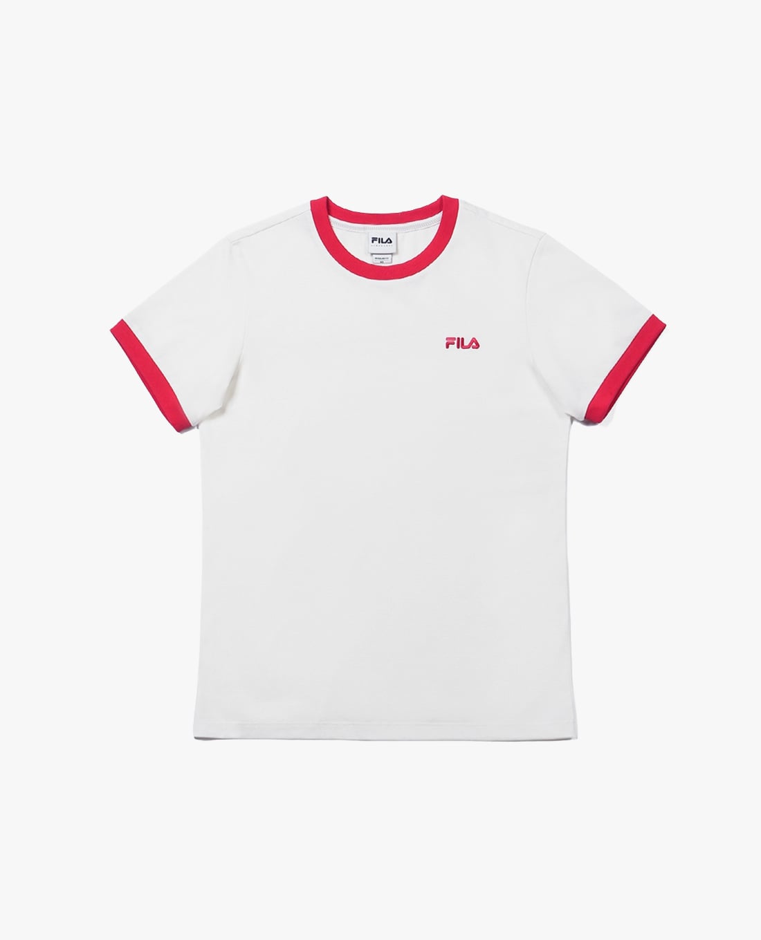 FILA - Áo thun nữ cổ tròn tay ngắn Ringer