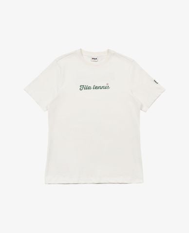  FILA - Áo thun unisex cổ tròn tay ngắn Tennis Heritage 