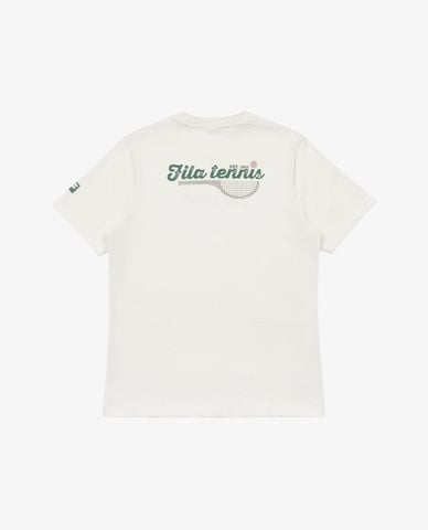  FILA - Áo thun unisex cổ tròn tay ngắn Tennis Heritage 