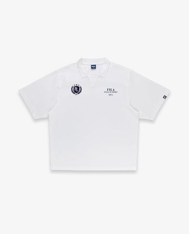  FILA - Áo polo unisex cổ bẻ tay ngắn Heritage 