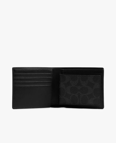  COACH - Ví nam dáng ngắn 3 in 1 In Signature Canvas 