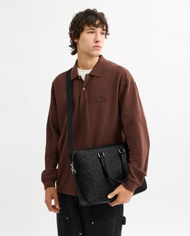  COACH - Cặp xách nam phom chữ nhật Caden 