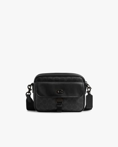  COACH - Túi đeo chéo nam Knox Camera In Signature Canvas 