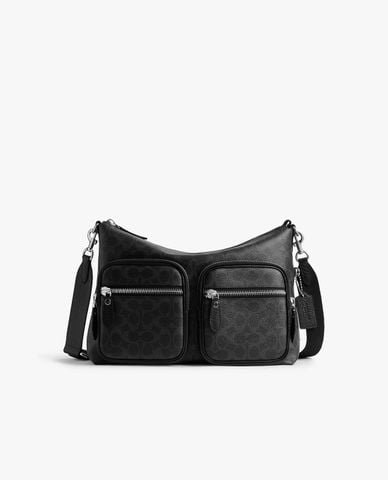  COACH - Túi đeo chéo nam Domino File In Signature Canvas 