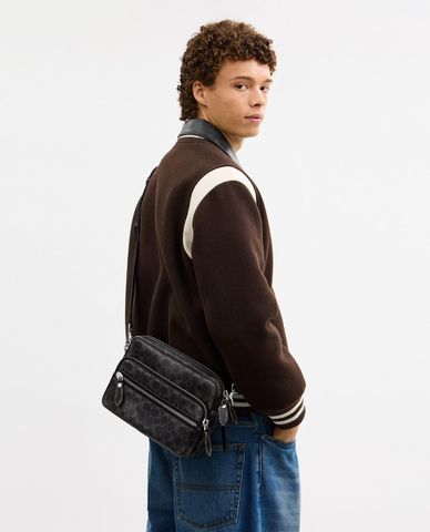 COACH - Túi đeo chéo nam Dakota Signature Leather 