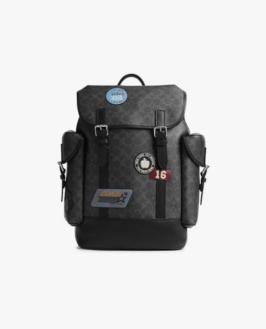  COACH - Balo nam phom chữ nhật nắp gập Hitch 