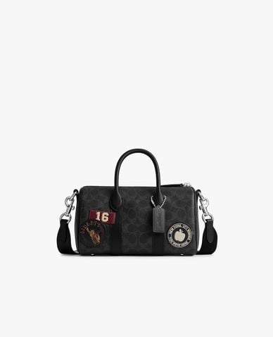  COACH - Túi xách nam đính stickers Compass 25 