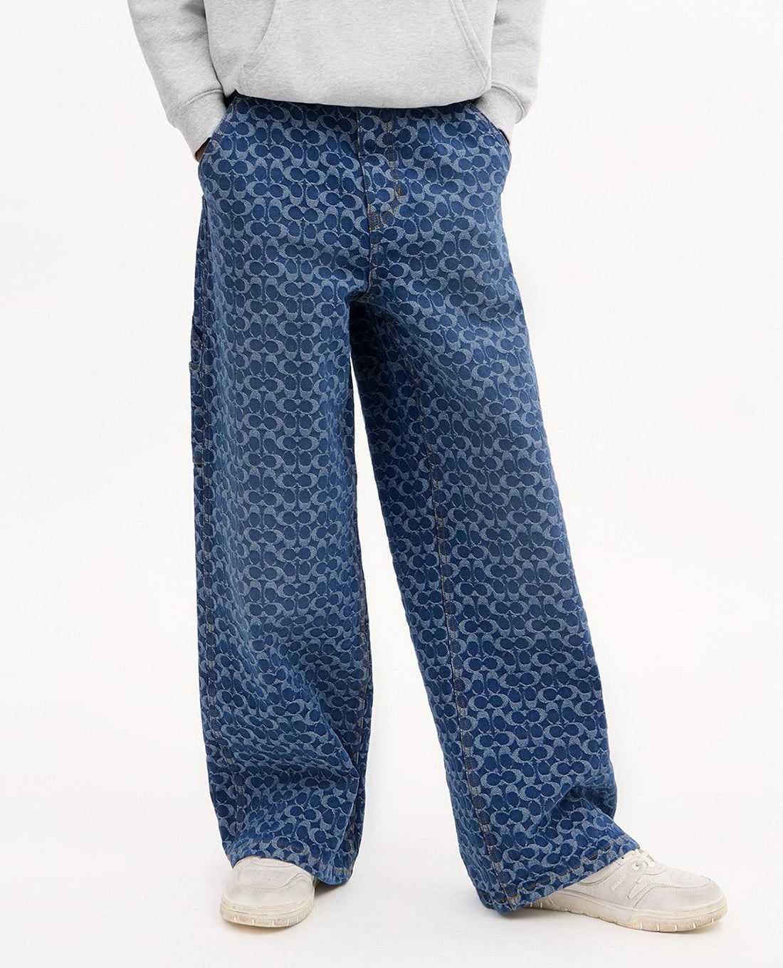 COACH - Quần jeans nam ống rộng Signature Denim