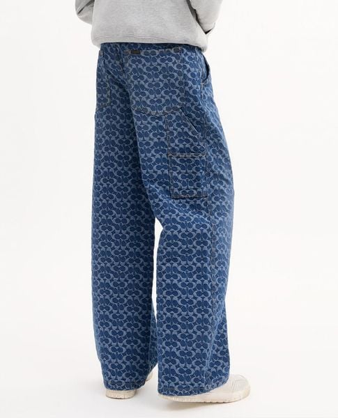 COACH - Quần jeans nam ống rộng Signature Denim 
