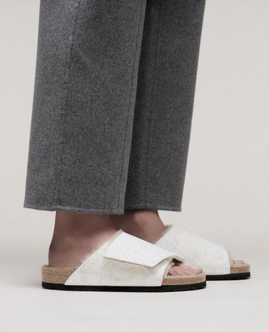  BIRKENSTOCK - Dép nữ quai ngang Solana Shearling 