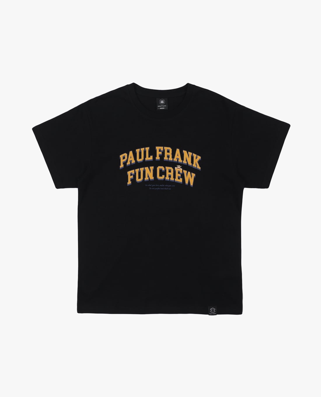 PAUL FRANK - Áo thun unisex cổ tròn tay ngắn in chữ