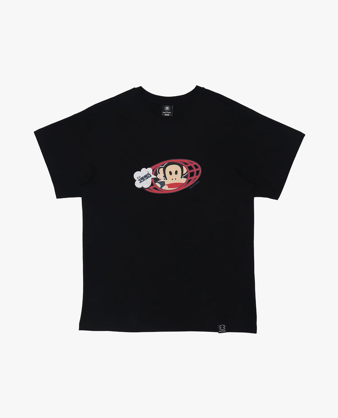 PAUL FRANK - Áo thun unisex cổ tròn tay ngắn in họa tiết